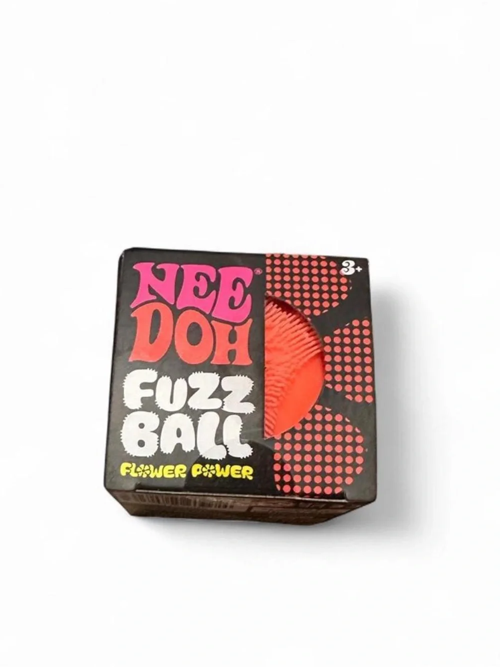 NEW Schylling NeeDoh Fuzz Ball Flower Power- Orange squishy sensory fidget toy
